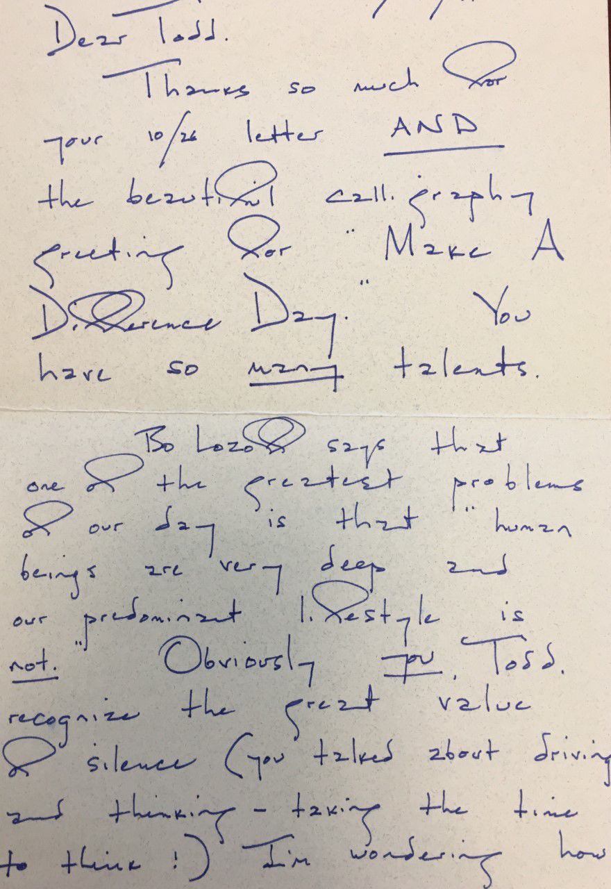 Letter from Fred Rogers